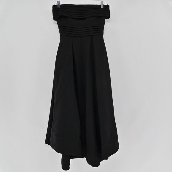 C/MEO COLLECTIVE Dress Womens Size S Black Visceral Strapless Midi Gown Solid‎ - Picture 2 of 12